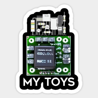 my toys funny electronics engineering Sticker